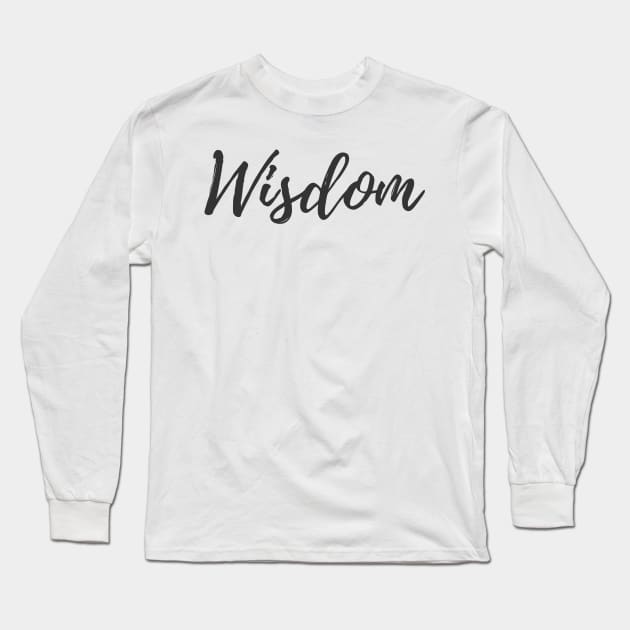 Wisdom - Set Your Intentions - Word of the Year List Long Sleeve T-Shirt by ActionFocus